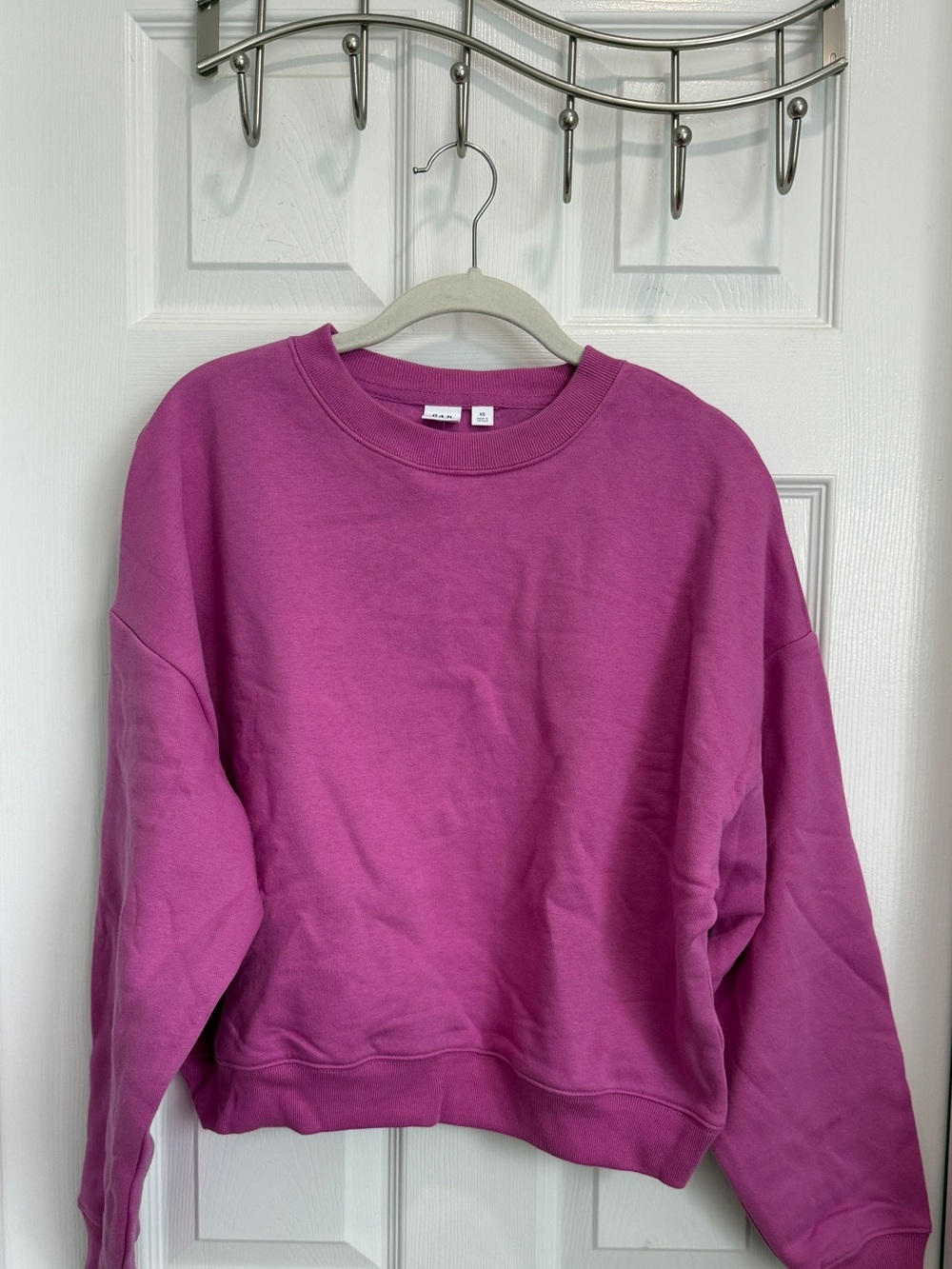 Gap Relaxed Wedge Crewneck Sweatshirt & Fleece Joggers in budding purple lilac - Picture 2 of 6